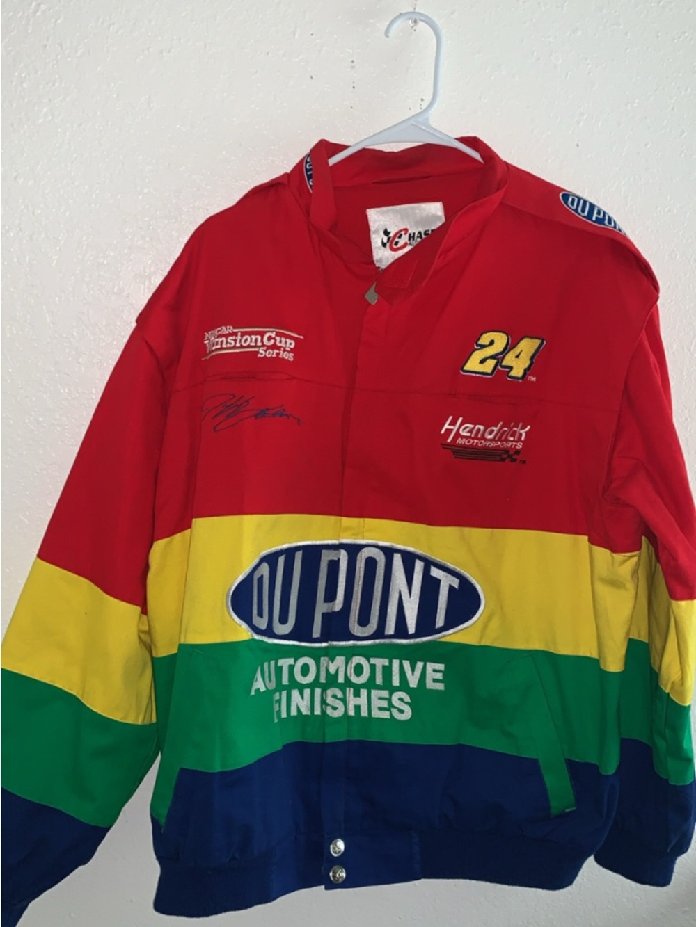 DuPont NASCAR Racing Jacket - Red, Yellow, Green, Blue Mint XL Gordon 90’s